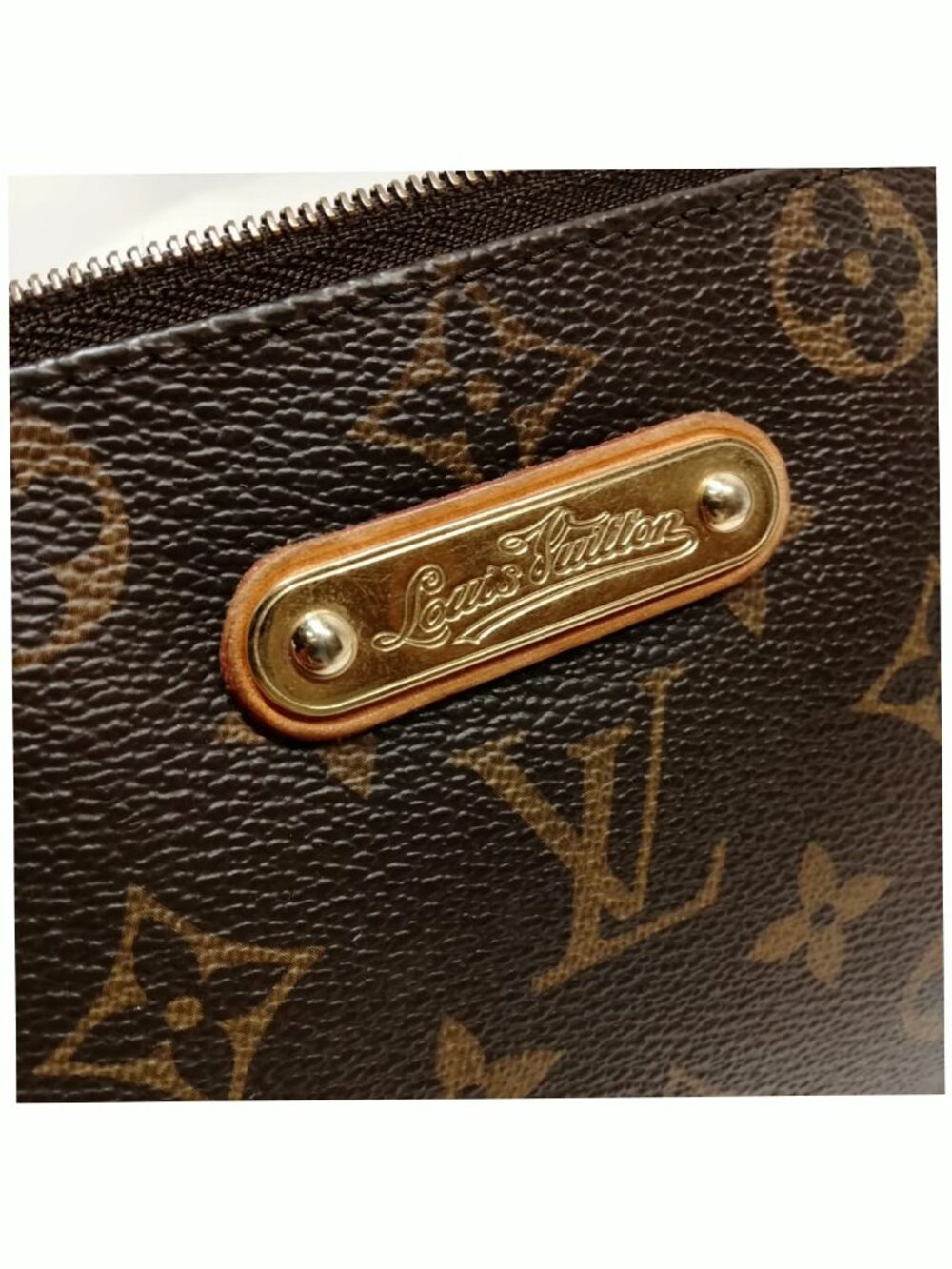 Authentic Louis Vuitton Monogram Eva Clutch Crossbody Bag Brown Canvas - Picture 11 of 16